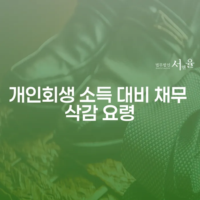 개인회생 소득 대비 채무 삭감 요령이 궁금하신가요?