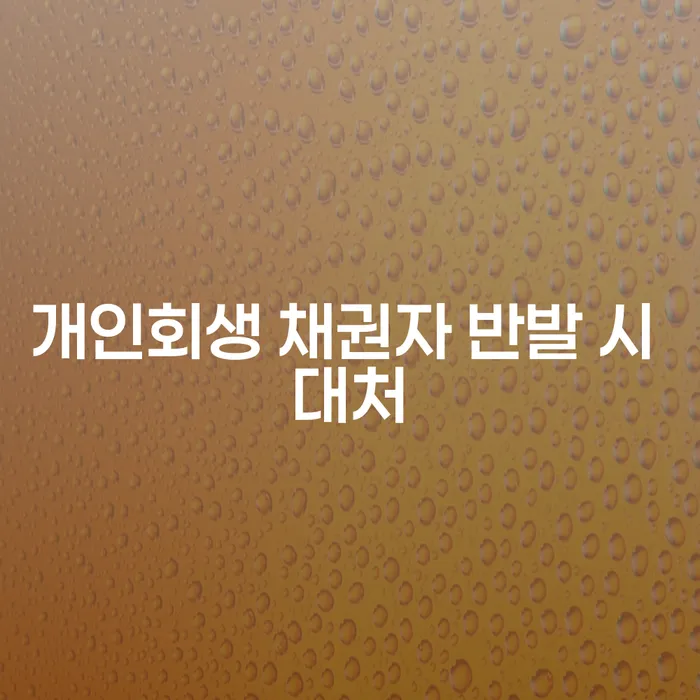 개인회생 채권자 반발 시 어떻게 대처해야 할까?